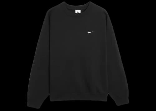 Nike Solo Swoosh Fleece Pullover Crew Black/White
