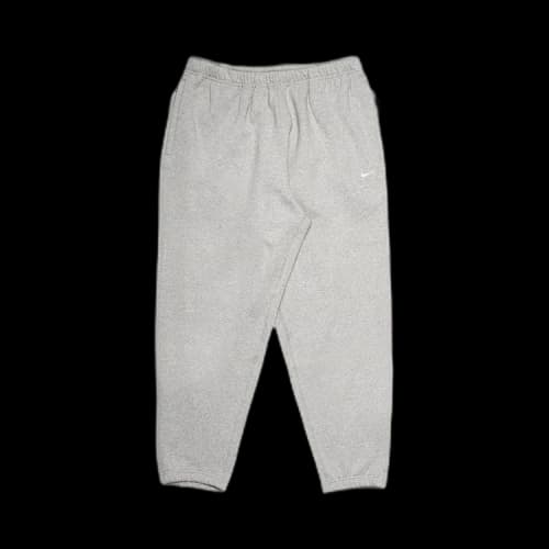 Nike Solo Swoosh Fleece Pants Dark Grey Heather/White