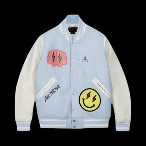 Jordan x J Balvin Varsity Jacket White/Blue