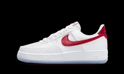 Nike Air Force 1 Low '07 Satin White Varsity Red (Women's)