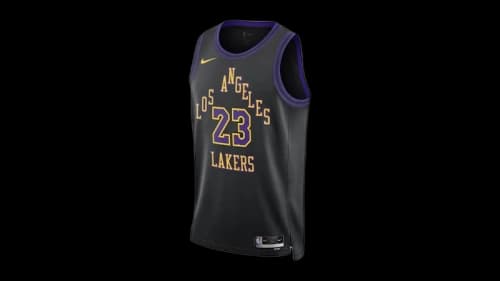 Nike NBA Los Angeles Lakers Lebron James City Edition 2023-2024 Swingman Jersey Black