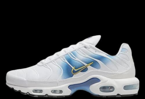 Nike Air Max Plus Spray Paint Swoosh White Blue