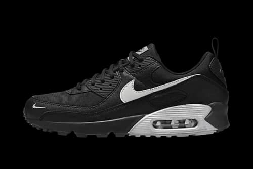 Nike Air Max 90 Black Metallic Silver Mini Swoosh