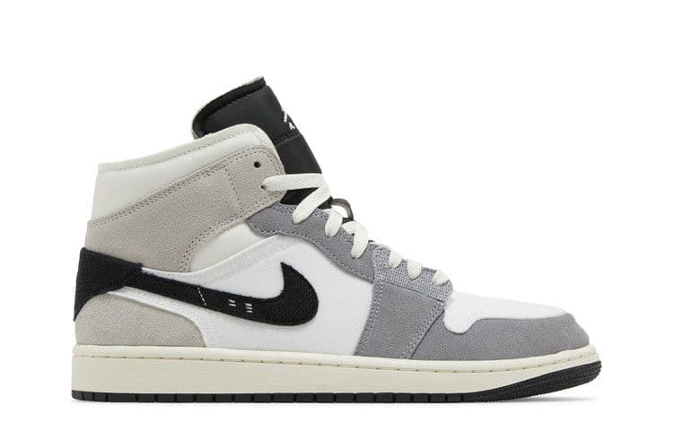 Jordan 1 Mid SE Craft White Cement Grey Black