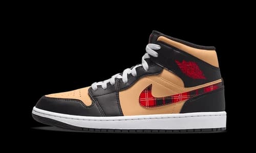Air Jordan 1 Mid Tartan Swoosh