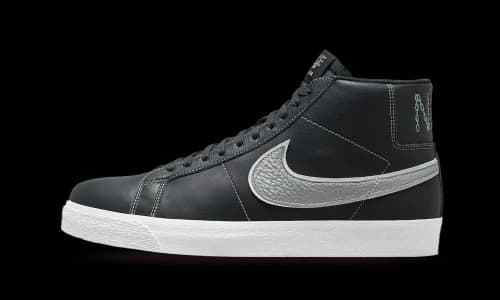 Nike SB Zoom Blazer Mid Mason Silva Dark Obsidian Metallic Silver