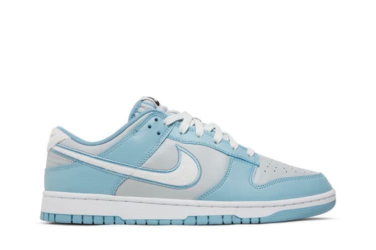 Nike Dunk Low Retro Fleece Swoosh Worn Blue