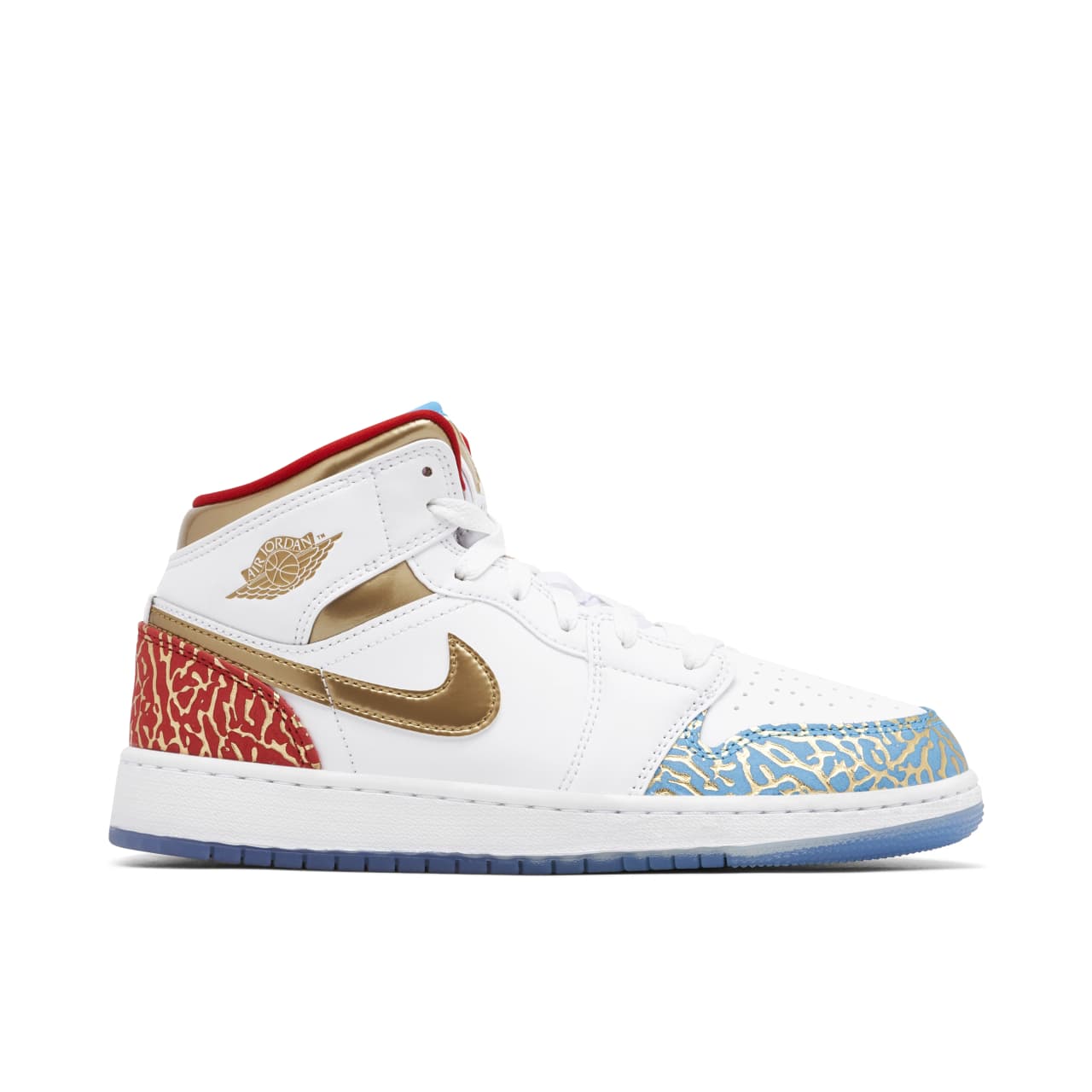 Jordan 1 Mid Sneaker School NC to Chicago (GS)