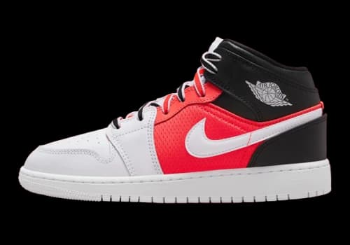 Jordan 1 Mid SE White Black Infrared (GS)