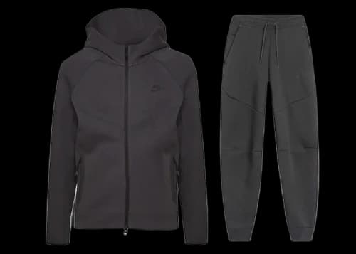 Nike Sportswear Tech Fleece Windrunner Full Zip Hoodie & Joggers Set Anthracite/Black