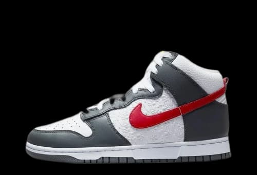 Nike Dunk High Embossed Basketball Grey Red