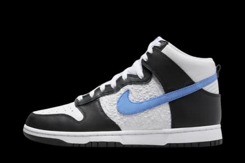 Nike Dunk High Retro FLC Black University Blue White