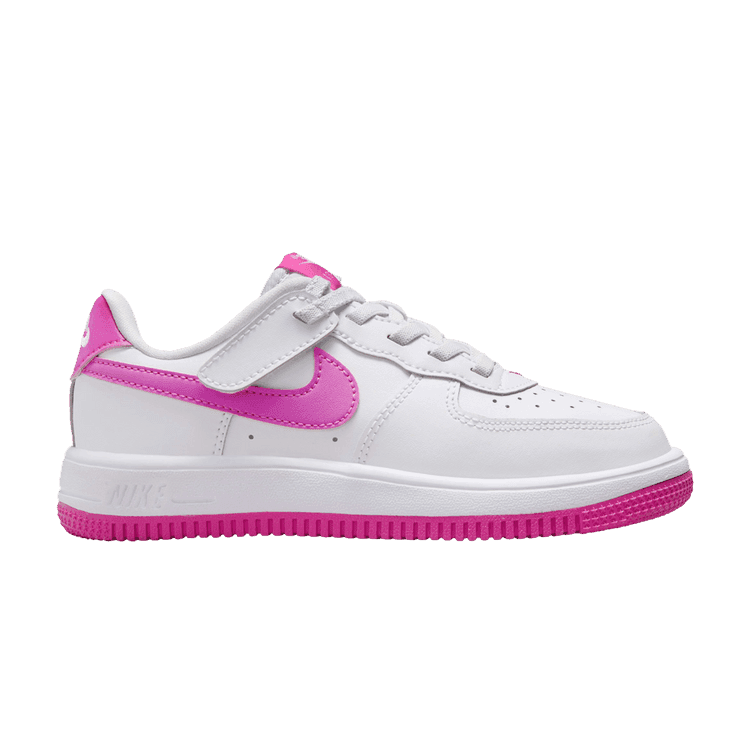 Nike Force 1 Low EasyOn White Laser Fuchsia (PS)