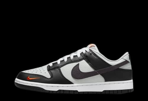 Nike Dunk Low Black Total Orange Mini Swoosh