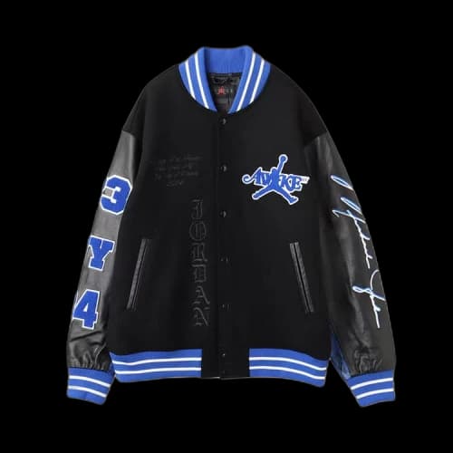 Jordan x Awake NY Varsity Jacket Black/Game Royal