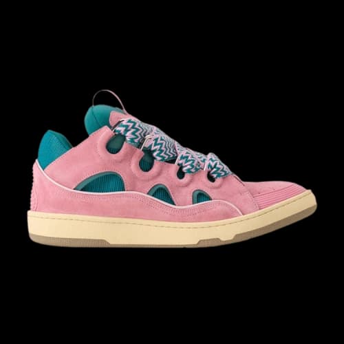 Lanvin Leather Curb Green Pink