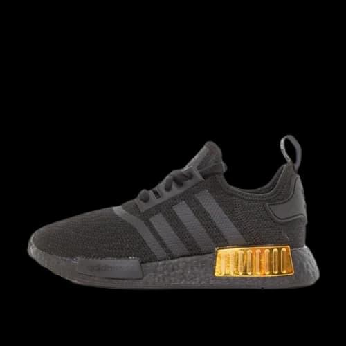 adidas NMD R1 Triple Black Gold Metallic (Women's)
