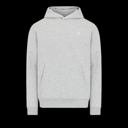 Nike Jordan Brooklyn Fleece Hoodie Grey Heather/White