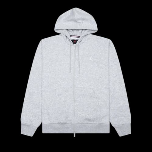 Jordan Brooklyn Fleece Zip Hoodie Grey Heather/White