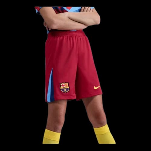 (GS)Nike x FC Barcelona 2025/26 Stadium Fourth Dri-FIT Replica Shorts 'Salsa Red Gym Blue Opti Yellow'