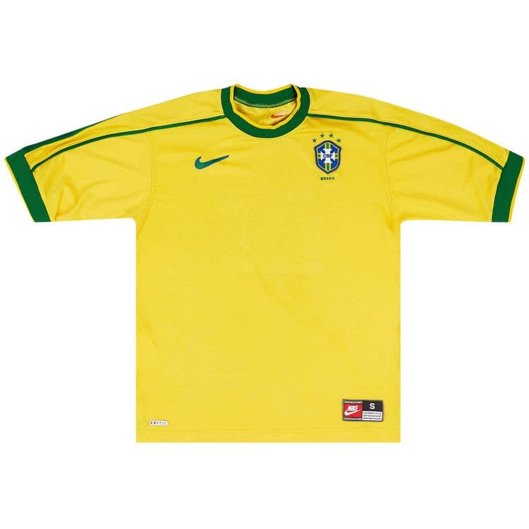 Nike Brazil 1998 Reissue Soccer Replica Jersey Varsity Maize/Pine Green