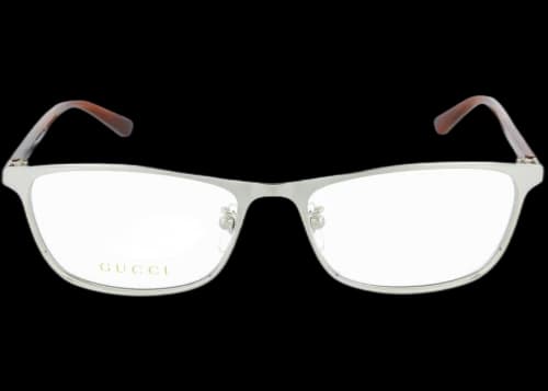 Gucci Square-Frame Titanium Optical Frames Gold Avana Transparent (GG0133OJ-30001568-004)