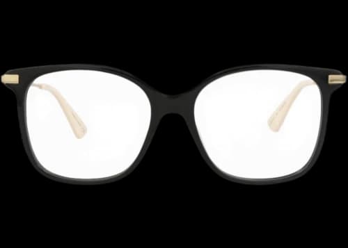 Gucci Square-Frame Acetate Optical Frames Black Gold Transparent (GG0512O-30007720-001)