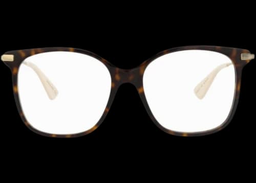 Gucci Square-Frame Acetate Optical Frames Havana Gold Transparent (GG0512O-30007720-002)