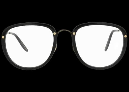 Gucci Square-Frame Acetate Optical Frames Black Gold Transparent (GG0675O-30008623-001)
