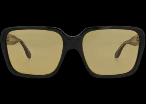 Gucci Square-Frame Acetate Sunglasses Black Black Yellow (GG0786S-30009273-001)