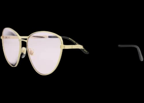 Gucci Cat Eye-Frame Metal Sunglasses Gold Gold Pink (GG0803S-30009505-005)
