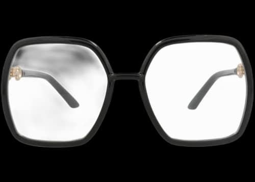 Gucci Square-Frame Injection Optical Frames Black Black Transparent (GG0890O-30010364-001)