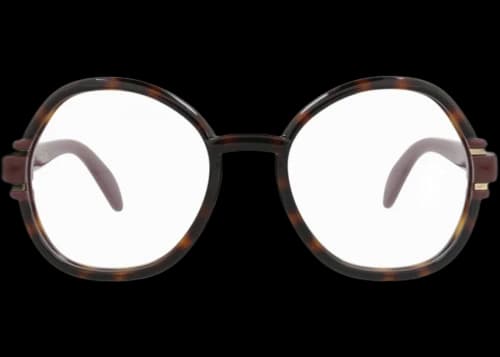 Gucci Round-Frame Injection Optical Frames Havana Brown Transparent (GG1069O-30012773-002)