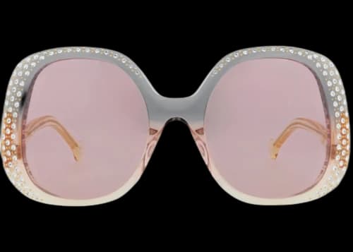 Gucci Round-Frame Acetate Sunglasses Grey Yellow Pink (GG1235S-30013495-003)