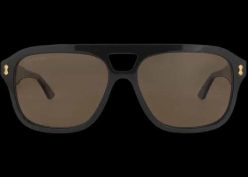 Gucci Aviator-Frame Recycled Acetate Sunglasses Black Black Brown (GG1263S-30013835-002)