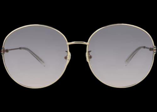 Gucci Round-Frame Metal Sunglasses Gold Gold Grey (GG1281SK-30013957-001)