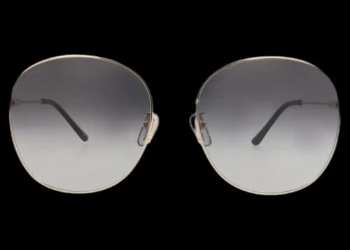 Gucci Round-Frame Metal Sunglasses Gold Gold Grey (GG1416SK-30014426-001)