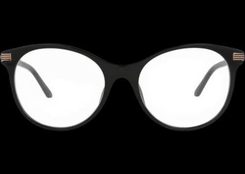 Gucci Round-Frame Recycled Acetate Optical Frames Black Black Transparent (GG1450O-30014450-001)