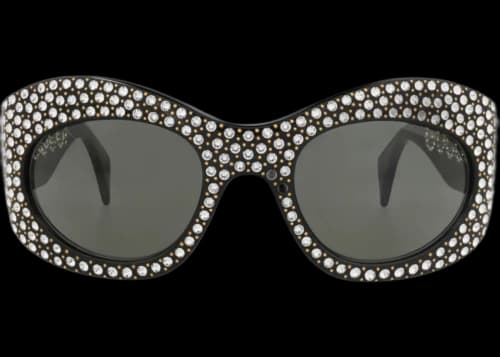 Gucci Shield-Frame Recycled Acetate Sunglasses Black Black Grey (GG1463S-30014463-005)