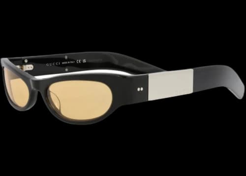 Gucci Cat Eye-Frame Recycled Acetate Sunglasses Black Black Yellow (GG1635S-30014928-001)