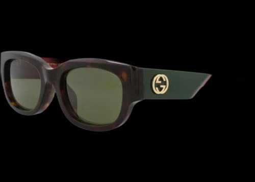 Gucci Round-Frame Recycled Acetate Sunglasses Havana Red Green (GG1667SK-30015455-002)
