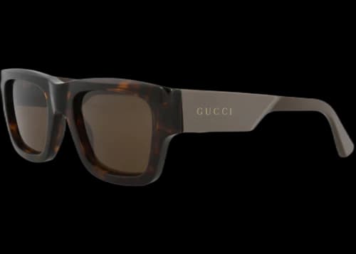 Gucci Square-Frame Recycled Acetate Sunglasses Havana Green Brown (GG1668S-30015456-005)