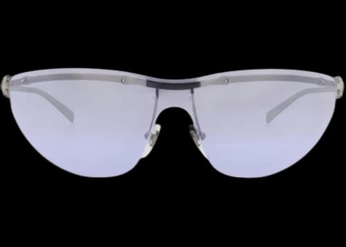 Gucci Shield-Frame Metal Sunglasses Silver Silver Violet (GG1700S-30015488-003)