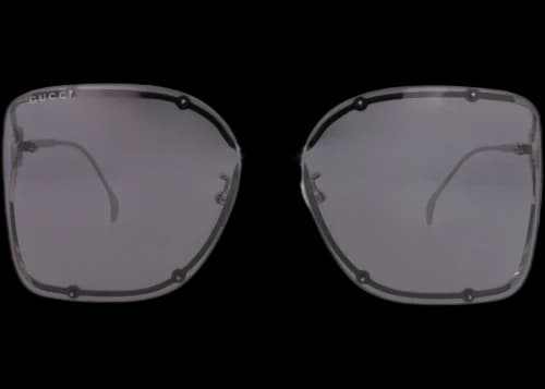 Gucci Square-Frame Metal Sunglasses Silver Silver Violet (GG1713SA-30015502-004)