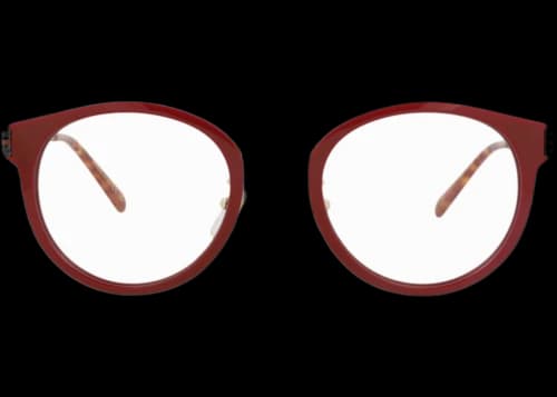 Gucci Round-Frame Recycled Acetate Optical Frames Burgundy Gold Transparent (GG1885OA-30016047-003)