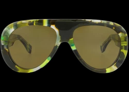 Gucci Aviator-Frame Recycled Acetate Sunglasses Green Green Brown (GG1909S-30016072-002)
