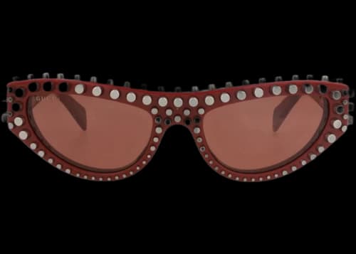 Gucci Cat Eye-Frame Recycled Acetate Sunglasses Burgundy Burgundy Brown (GG1919S-30016531-009)