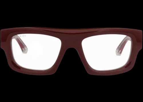 Gucci Square-Frame Recycled Acetate Sunglasses Burgundy Burgundy Transparent (GG1926S-30016669-004)