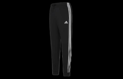 adidas Essentials French Terry Tapered Cuff 3-Stripes Pants Black/White