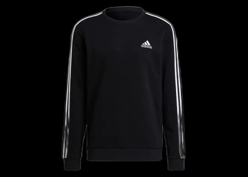 adidas Essentials Fleece 3-Stripes Sweatshirt Black/White